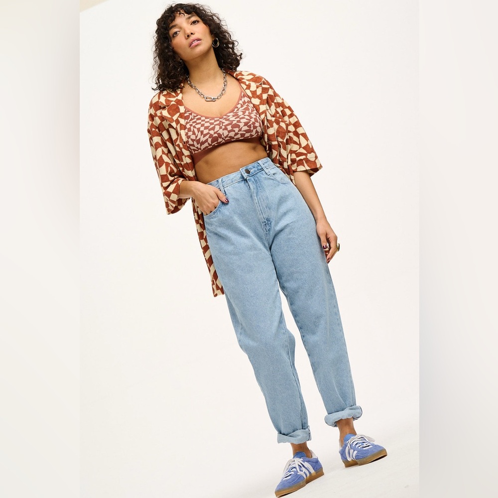 Lucy & Yak Dana -Mom Jeans in Light Wash Blue Size 32/R